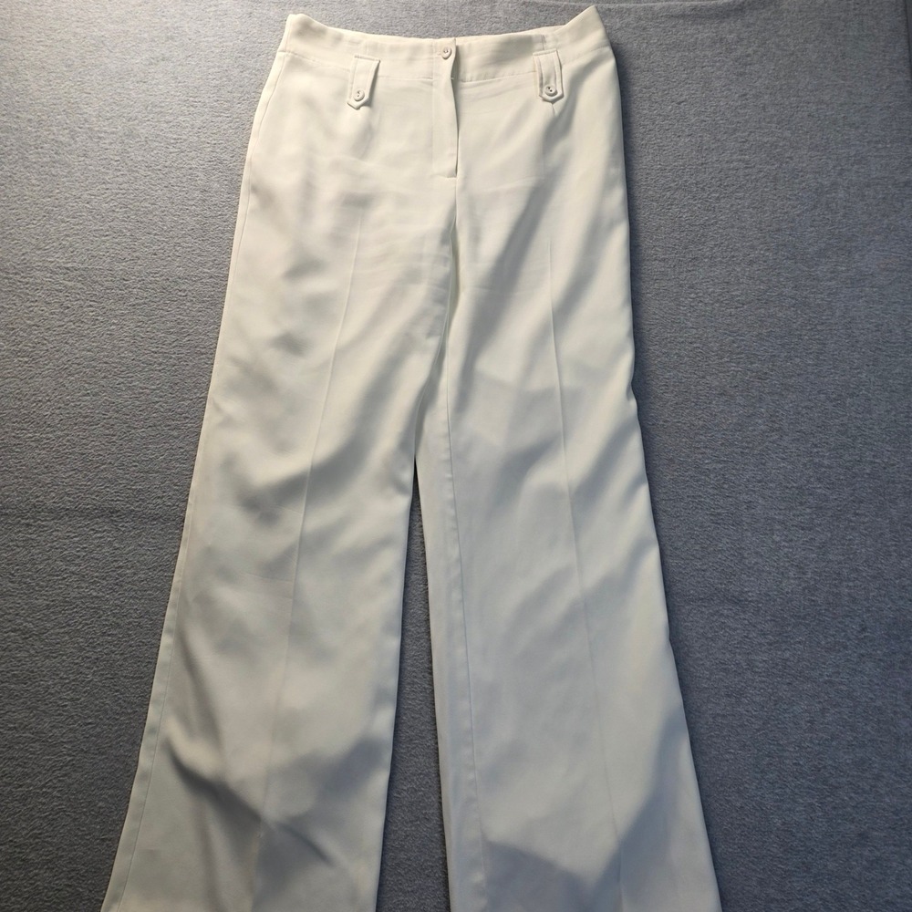 Wide Leg‎ Career Dress Pants Womens Size 10 White Trousers Chapter One